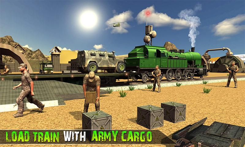 Android application OffRoad US Army Train Driving Simulator screenshort