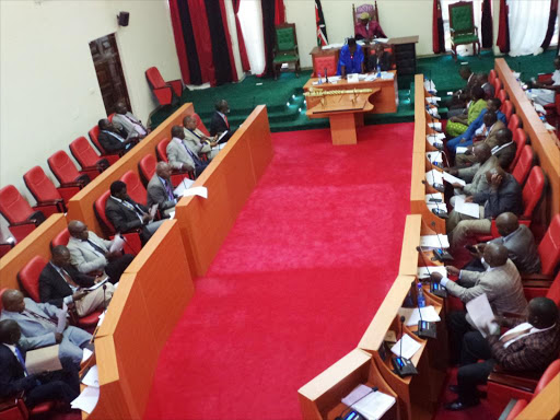 Baringo County assembly on Wednesday where MCAs differed wiht County Executive over brewing allegation of 107 ghost workers currently working mysteriously in Governor Benjamin Cheboi’s Government. County Secretary Stella Kereto said the issue of 'ghost' workers has not yet come to her notice.PHOTO/JOSEPH KANGOGO