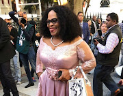 Minister of Water and Sanitation Nomvula Mokonyane on the red carpet ahead of the state of the nation address in Cape Town on 16 February 2018.