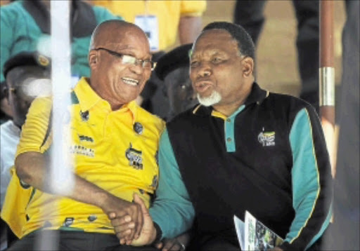 PARTY LEADERS: President Jacob Zuma and his deputy Kgalema Motlanthe during the ANC centenary celebrations. Photo: Simphiwe Nkwali