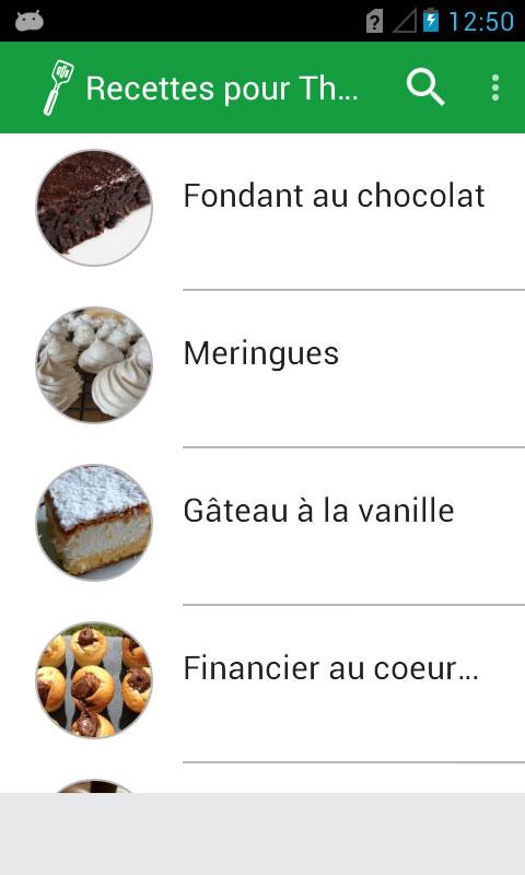 Android application Recettes pour Thermomix screenshort