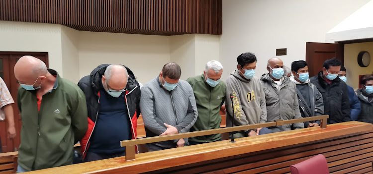 Ten suspects appeared in the Vredenburg magistrate's court on Thursday after they were apprehended in one of SA's biggest drug busts earlier this week.