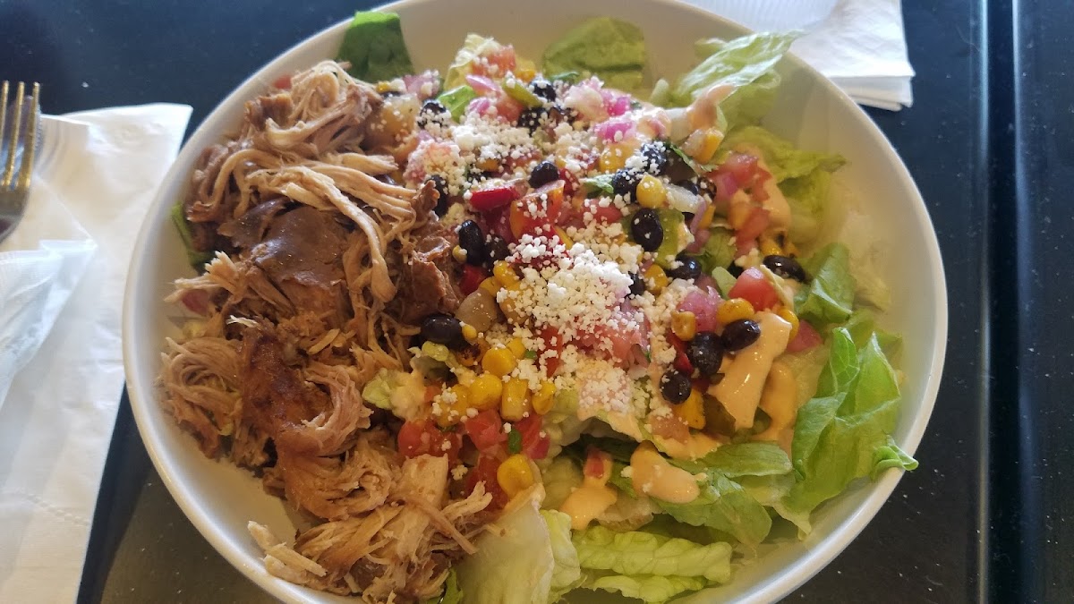 Mexican chopped salad with pork