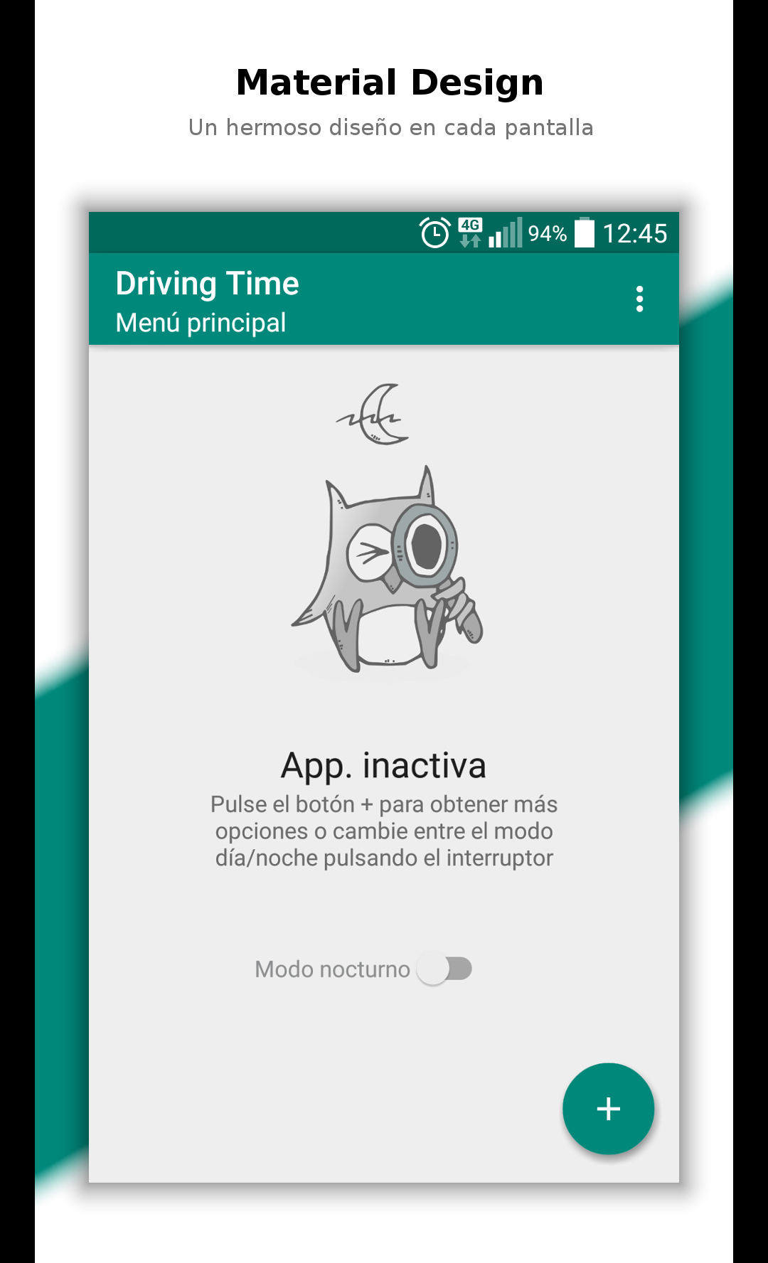 Android application Driving Time screenshort