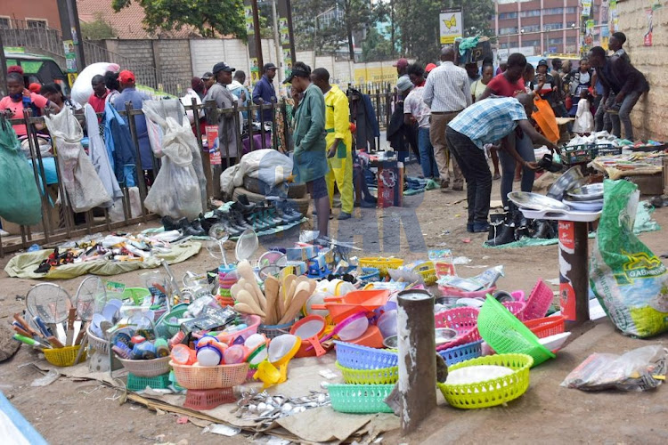 A display of different items at Gikomba market on April 7, 2022.