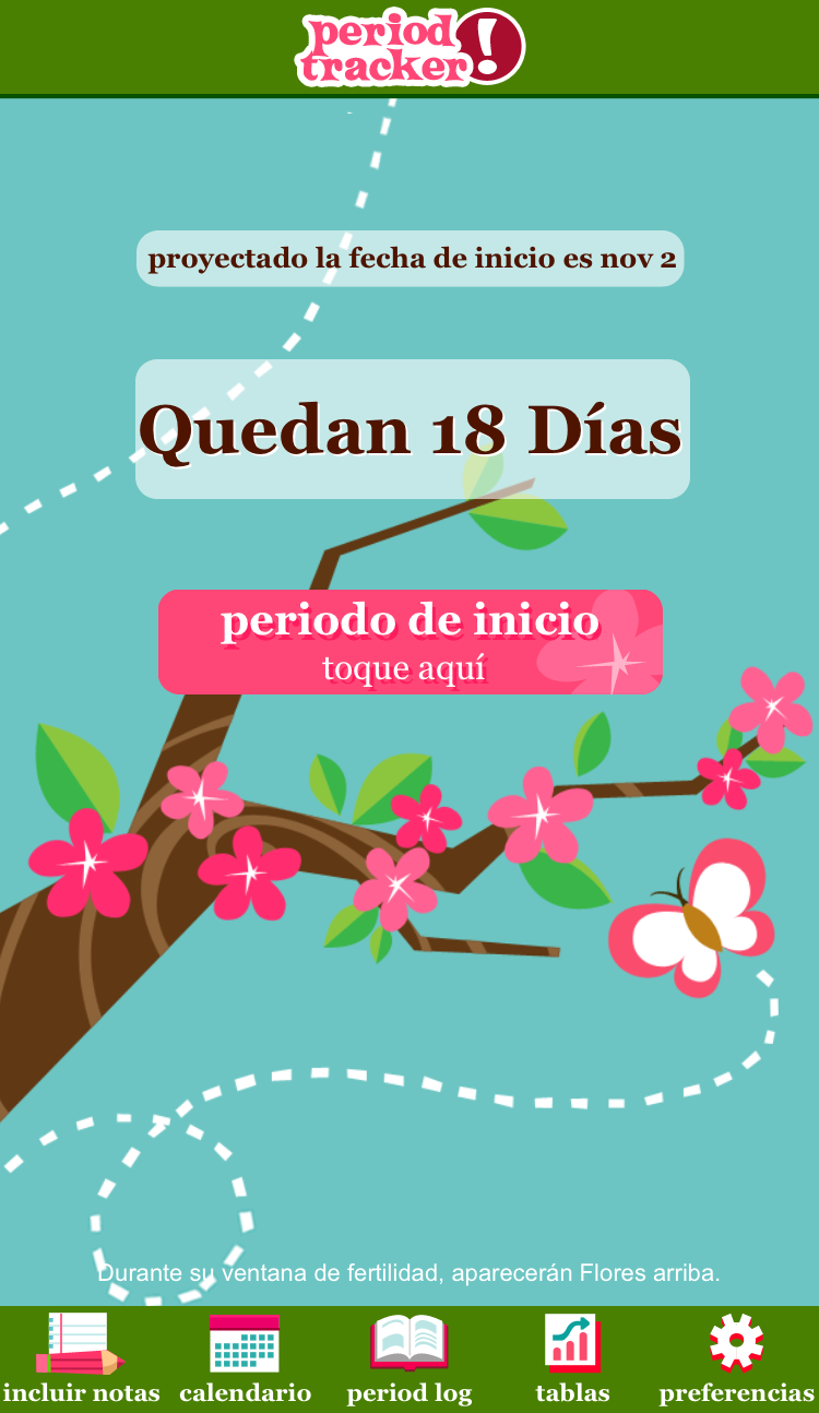 Android application Period Tracker screenshort