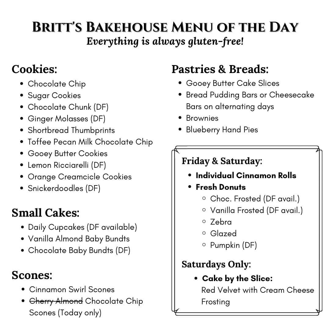 Gluten-Free at Britt's Bakehouse