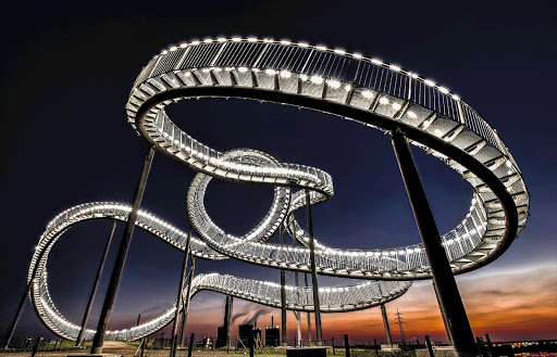 IN THE LOOP: This sculptural artwork is a landmark in Duisburg, in the industrial Ruhr region of Germany. The image is a composite of five RAW photos, utilising HDR and Adobe Lightroom Picture: