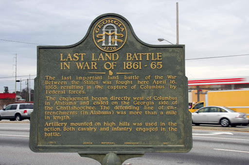 The last important land battle of the War Between the States was fought here April 16, 1856, resulting in the capture of Columbus by Federal forces. The engagement began directly west of Columbus...