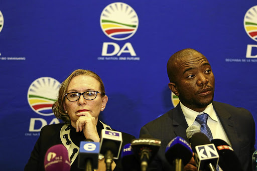 Helen Zille and Mmusi Maimane in happier days when the DA thought he could be used to pull in black voters.