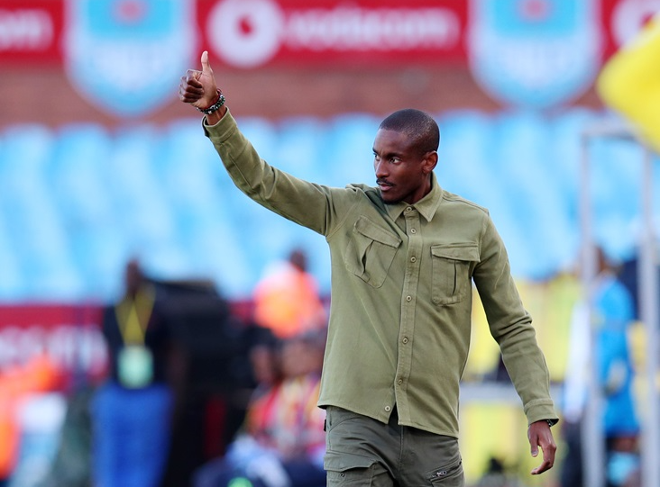 Mamelodi Sundowns coach Rulani Mokwena during the DStv Premiership match against Polokwane City at the Loftus Stadium.