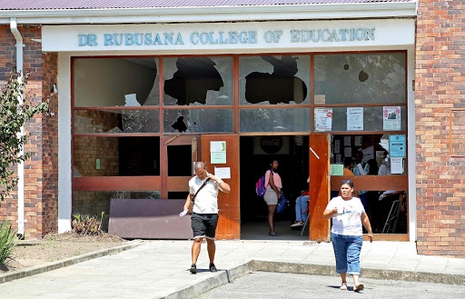 VANDALISED: Poor state of affairs at the Dr Rubusana College of Education centre in Mdantsane Picture: MARK ANDREWS