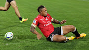 Lions' flyhalf Elton Jantjies scores a try during the 2017 Super Rugby match against the Sunwolves at the Ellis Park Stadium, Johannesburg South Africa on 01 July 2017.
