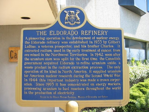 A pioneering operation in the development on nuclear energy, the Eldorado refinery was established in 1933 by Gilbert LaBine, a veteran prospector, and his brother Charles. It extracted radium,...
