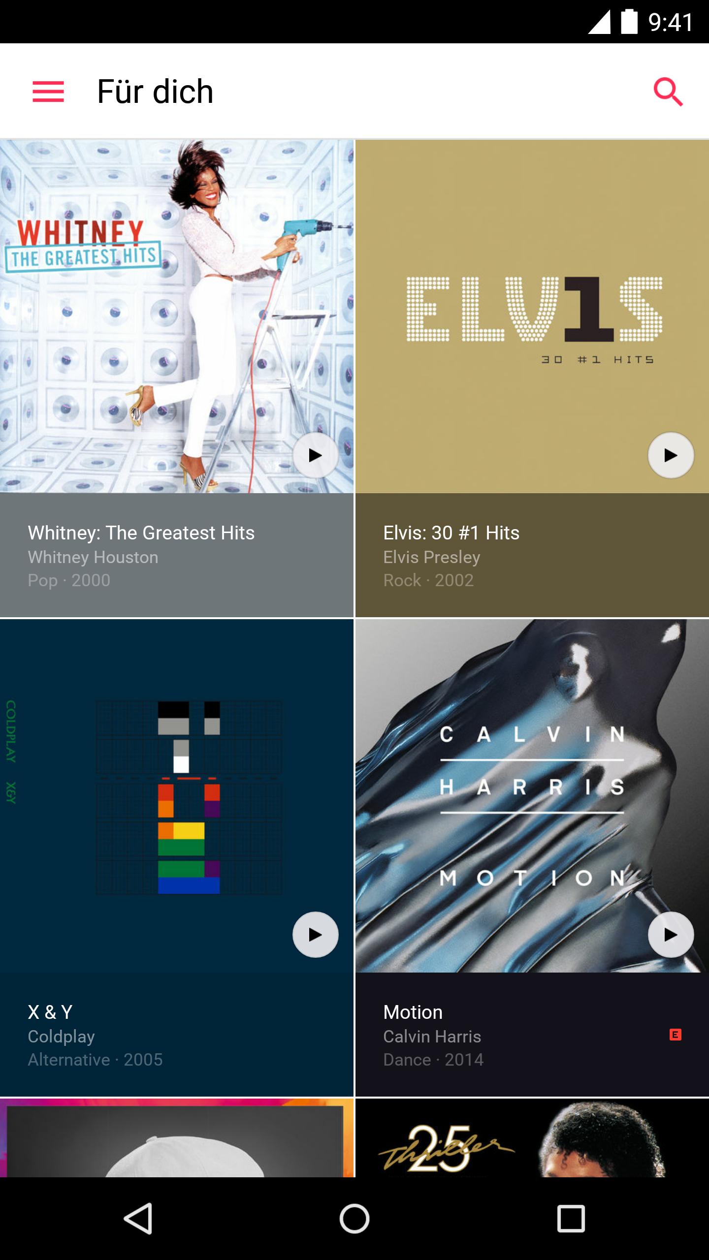 Android application Apple Music screenshort