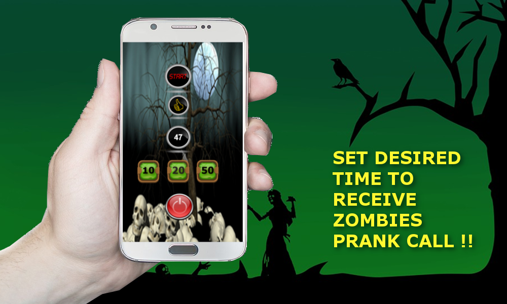 зомби звонит по телефону — приложение на Android