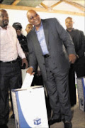 SPECIAL MOMENT: Jacob Zuma puts his ballot paperin the box. 22/04/09. Pic. Thuli Dlamini. © Sowetan.