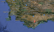 A indicates Bredasdorp on Google Maps