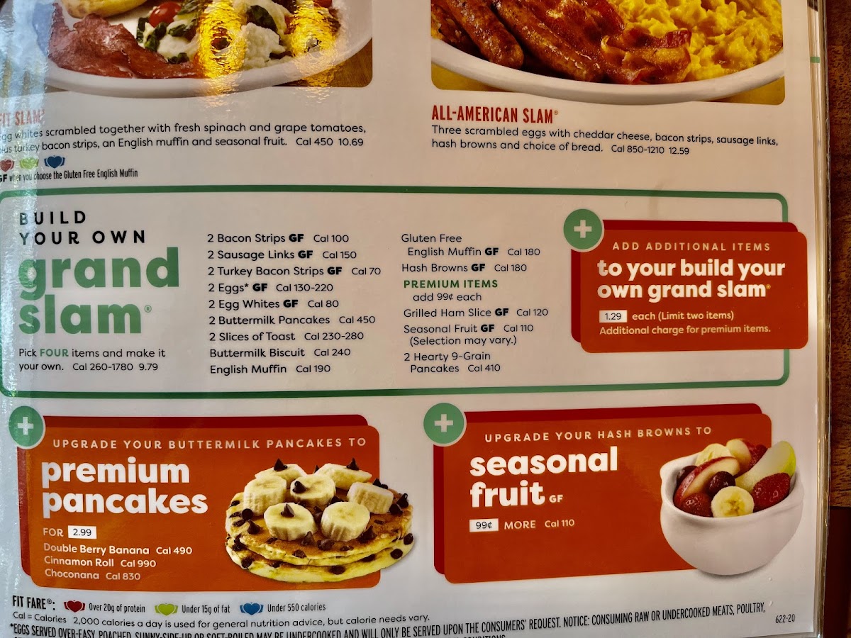 Denny's gluten-free menu