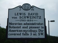 Moravian administrator. Botanist and pioneer in American mycology. Discovered falls 3 mi. SW.Plaque via North Carolina Highway Historical Marker Program, and is used with their permission. Full...