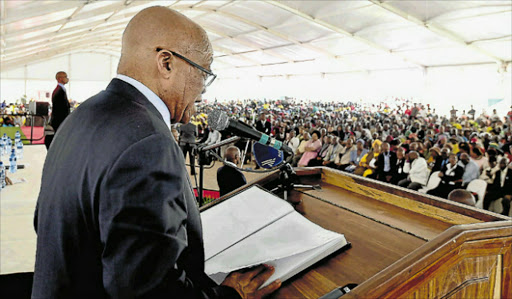 FOR UNITY: President Jacob Zuma, seen here addressing community members in Limpopo, will lead a high level ANC delegation to the Eastern Cape on Monday in a bid to help unite party members Picture: GCIS