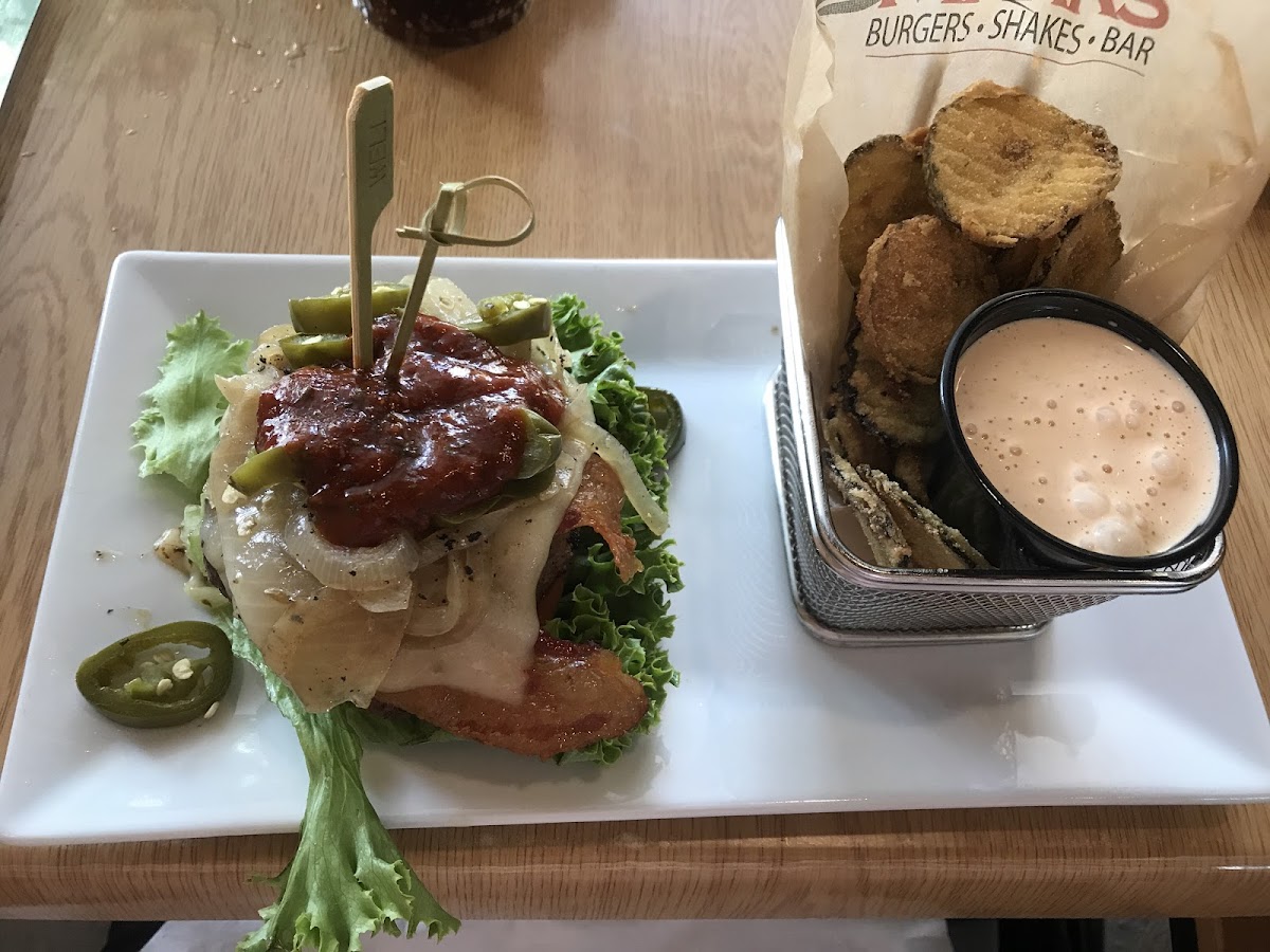Gluten-Free Fried Pickles at Grill Marks