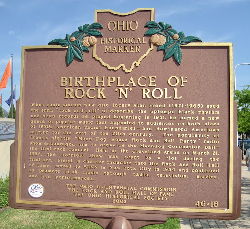 Birthplace of Rock 'n' Roll   When radio station WJW disc jockey Alan Freed (1921 - 1965) used the term "rock and roll" to describe the uptempo black rhythm and blues records he played beginning...