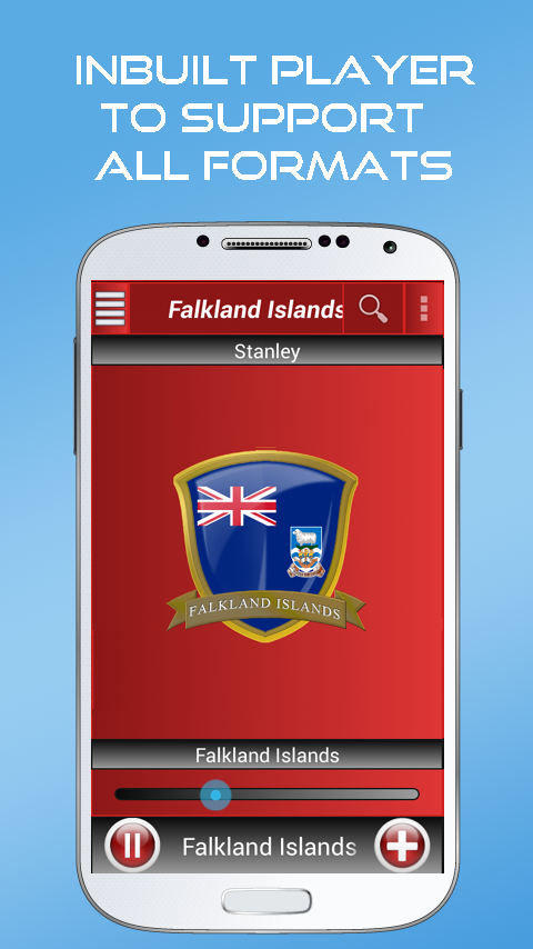 Android application A2Z Falkland Islands FM Radio screenshort