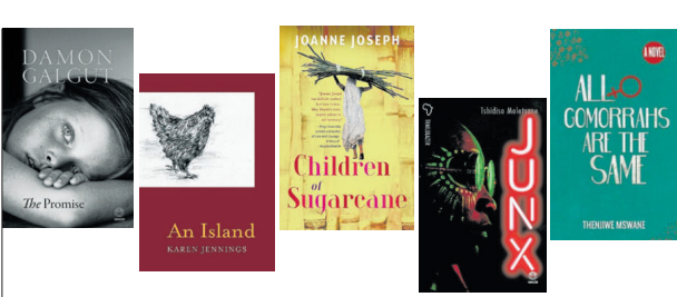 The five titles shortlisted for the 2022 fiction prize.