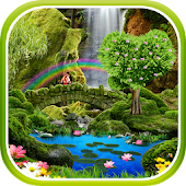 Waterfall Romantic Wallpaper