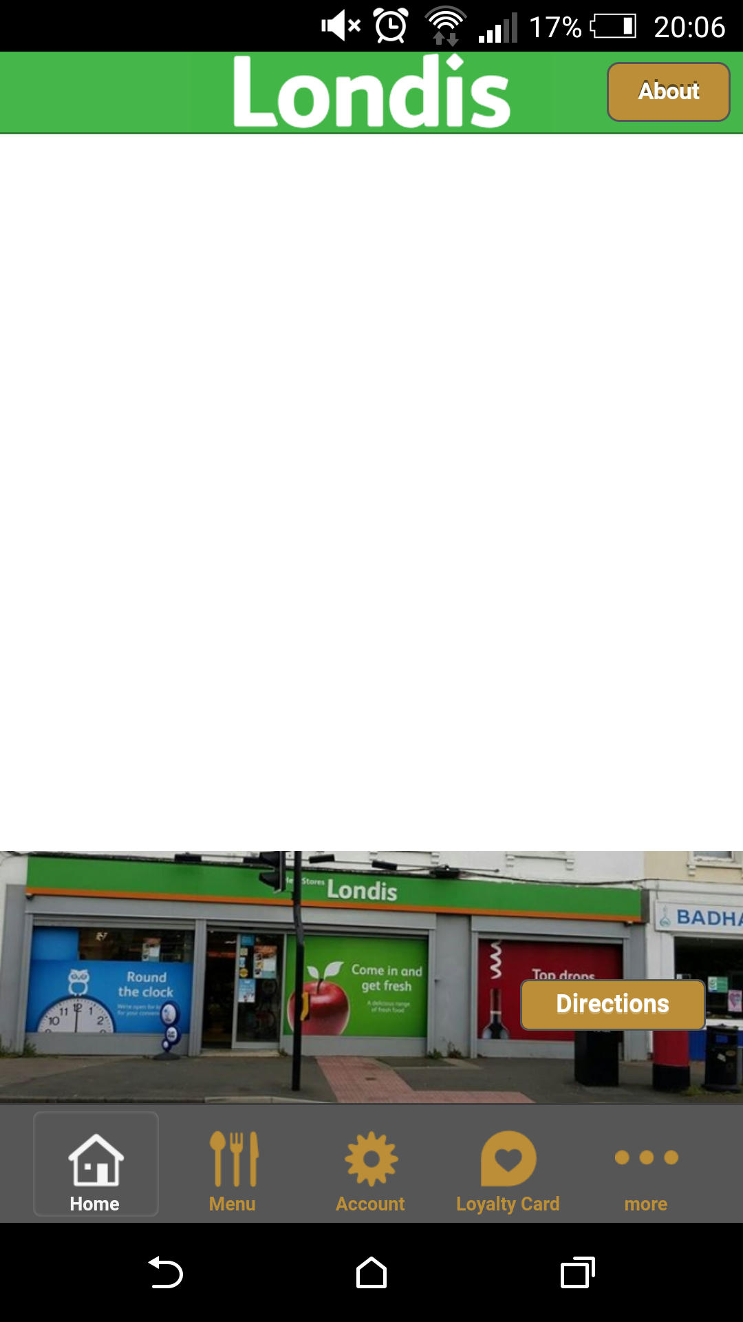 Android application Londis Hewlett Road screenshort