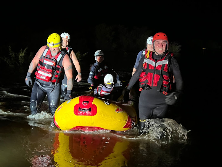 Tshwane Emergency Services Department rescue team in Bosplaas, Hamanskraal on Saturday evening.