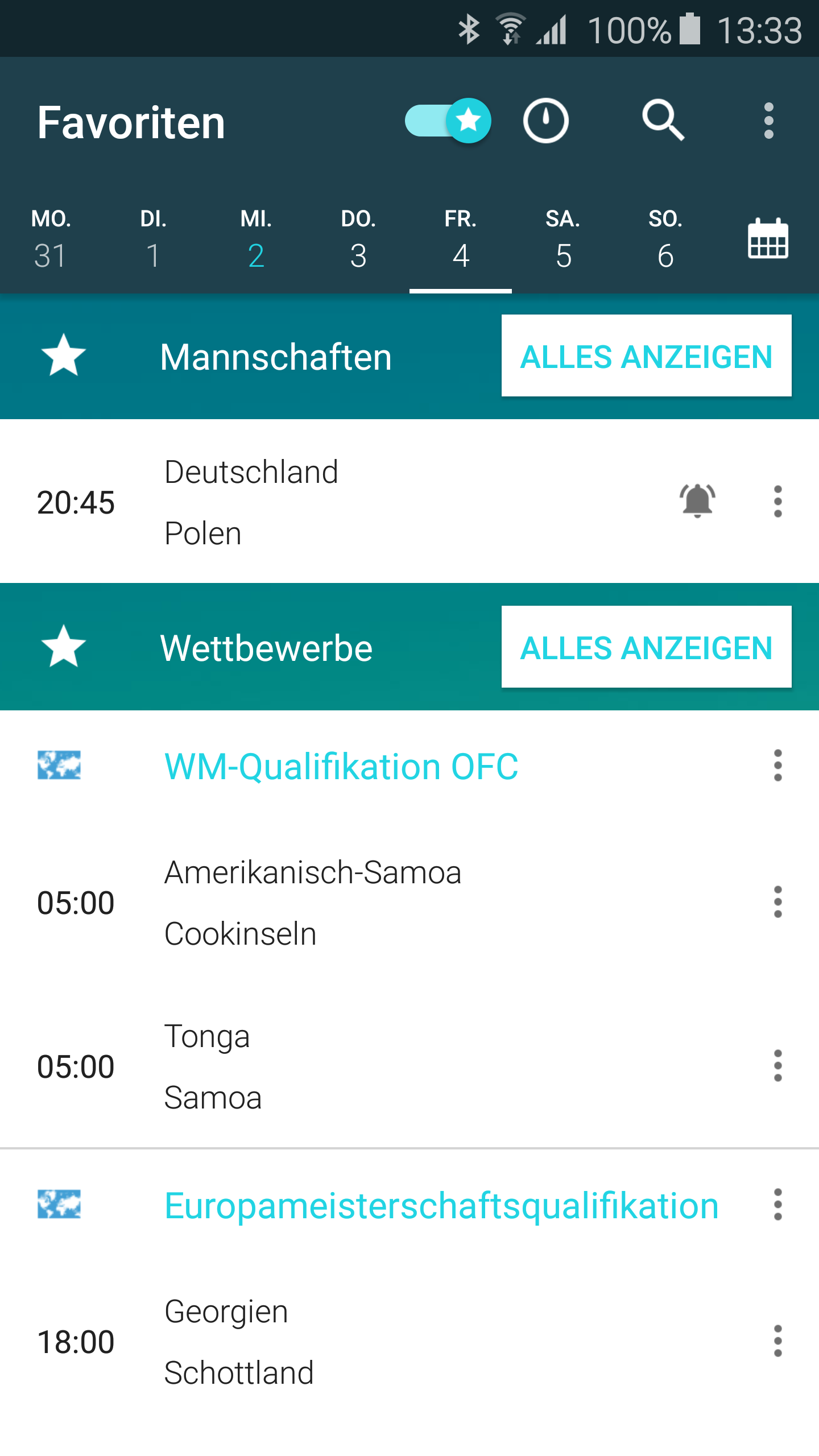 Android application Forza Football screenshort