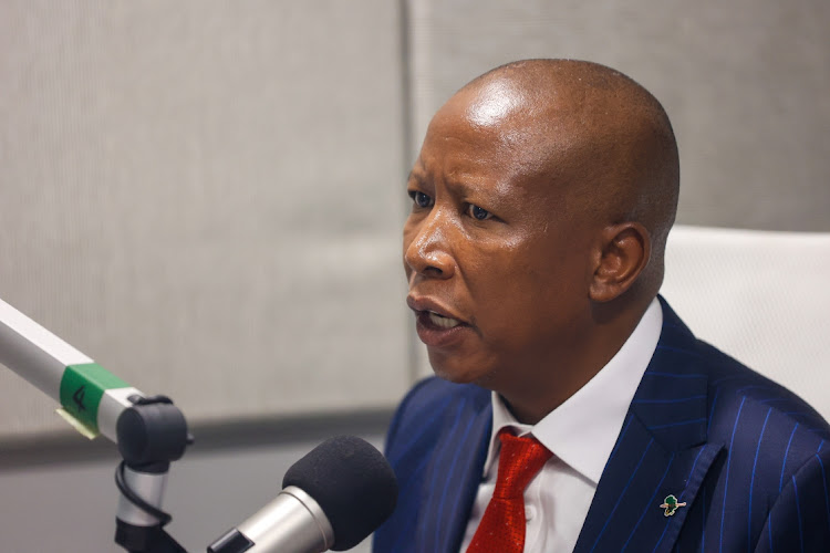 EFF leader Julius Malema during an interview with podcaster Rams Mabote on Taking the Rams by the Horn podcast with Sowetanlive discussing corruption, ANC and the upcoming elections.