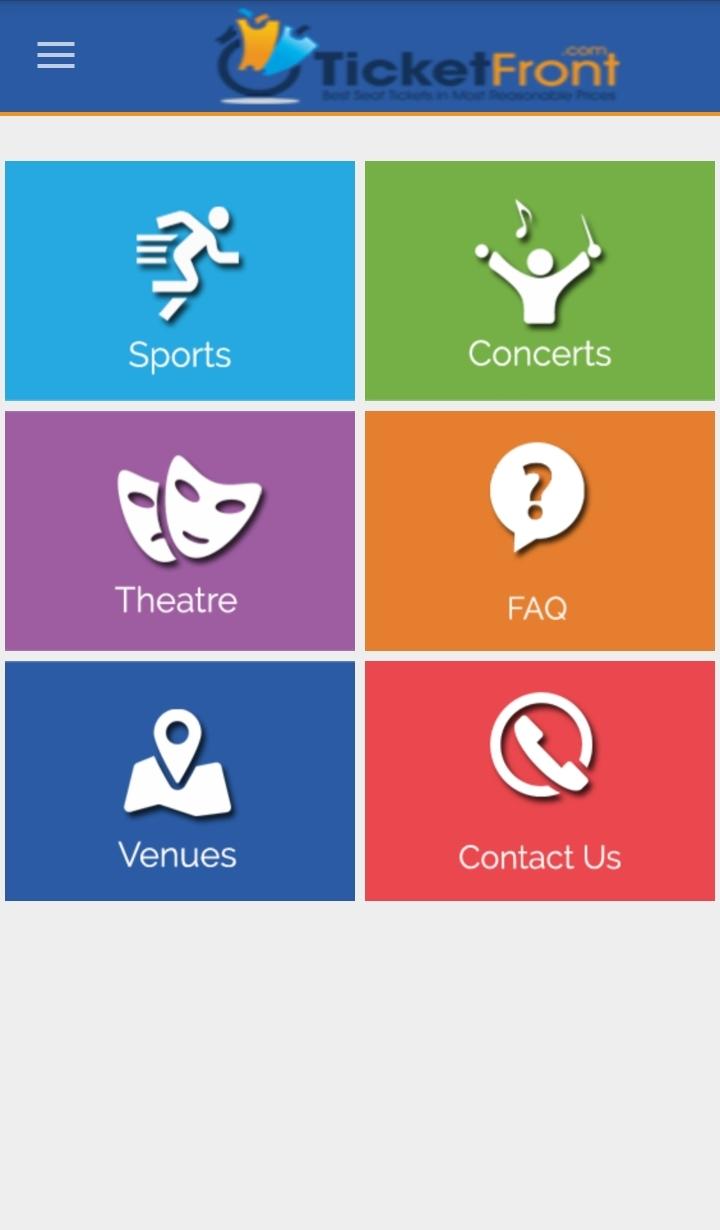 Android application Sports &amp; Concerts Tickets screenshort