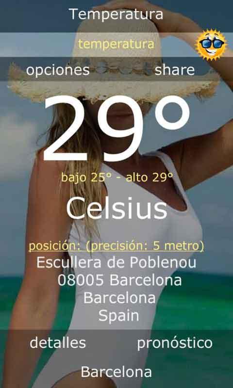 Android application Temperature screenshort
