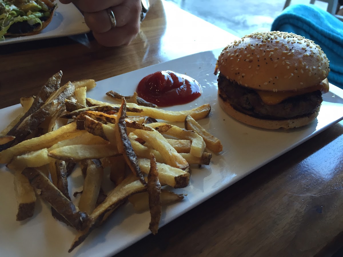 GF fries and GF bun on burger. Was delicious!