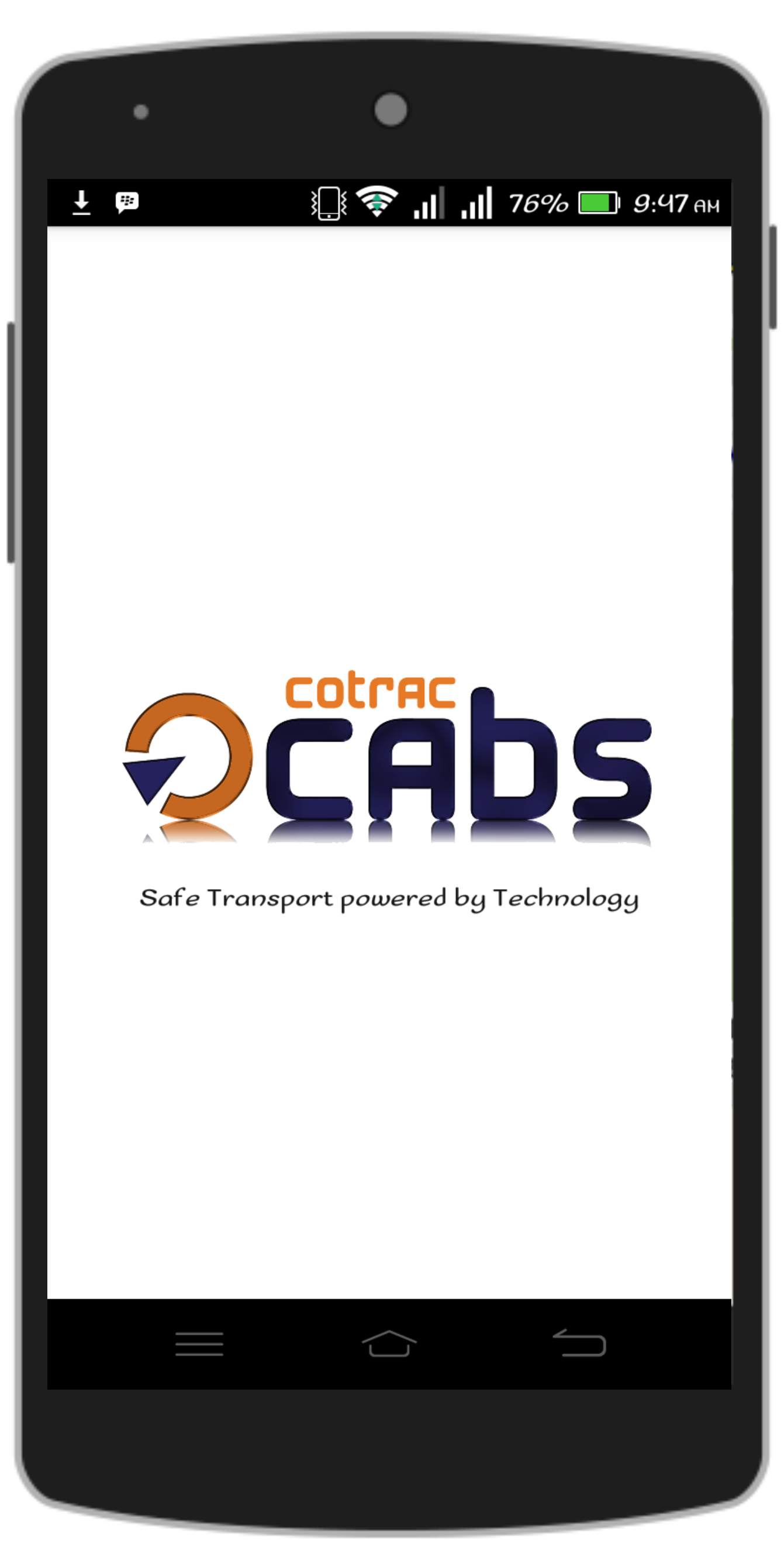 Android application CoTrac Cab screenshort