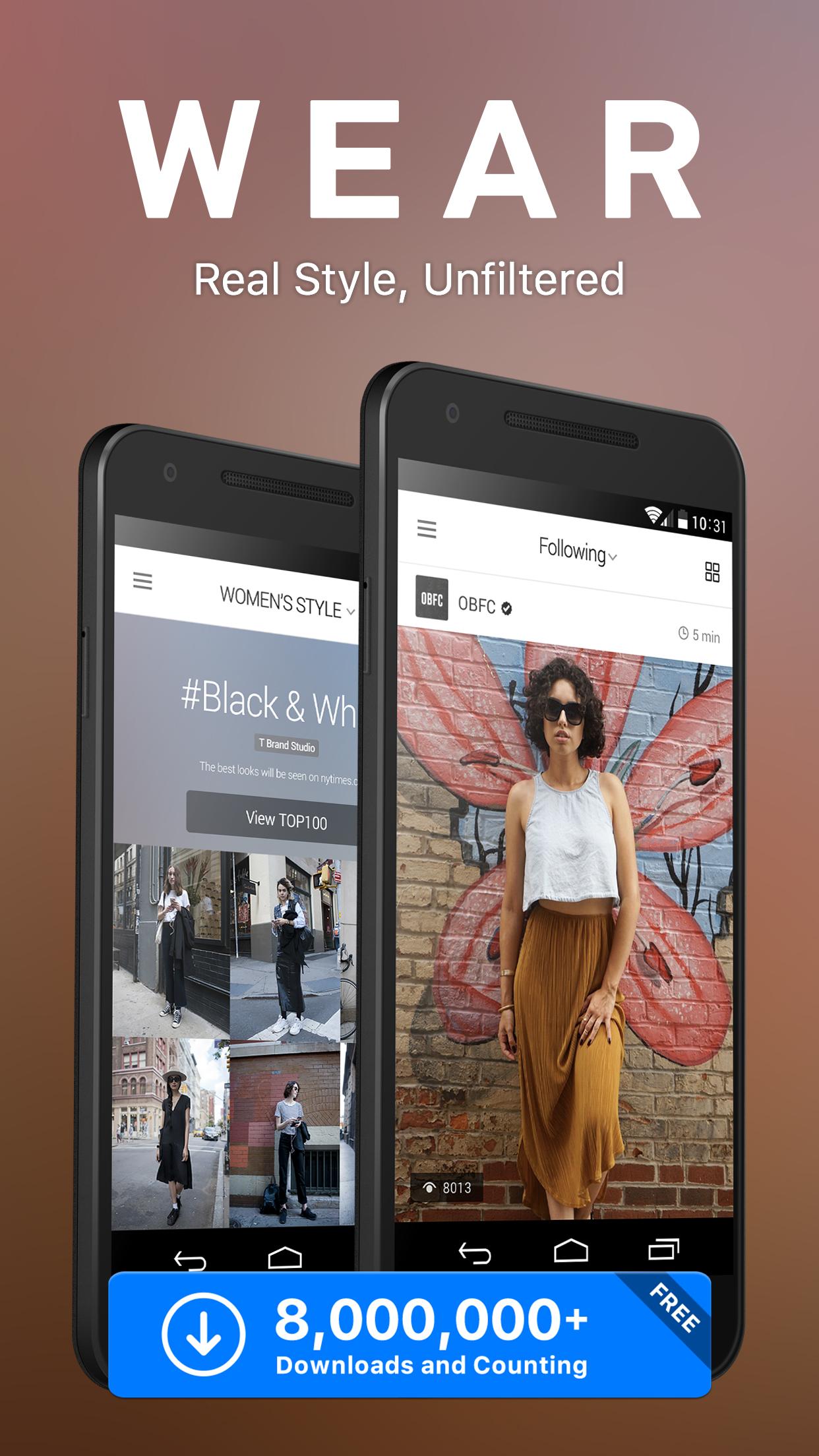 Android application WEAR - Fashion Lookbook screenshort