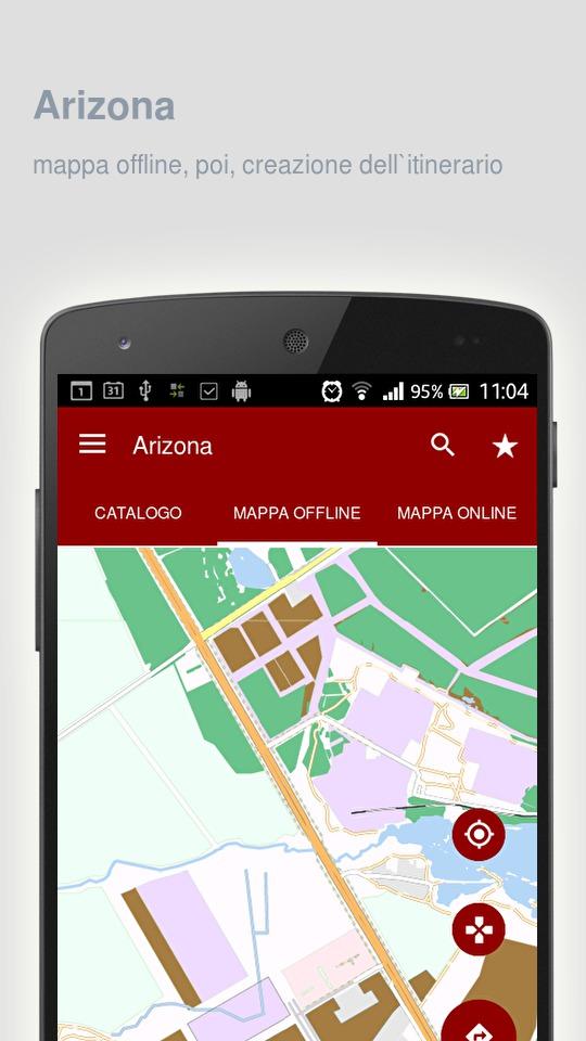 Android application Arizona Map offline screenshort
