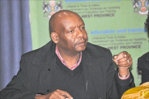 AT HOME: Suspended North West education acting superintendent-general Abe Seakamela