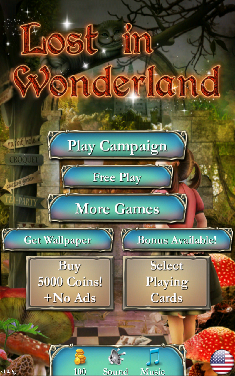 Android application Solitaire: Lost in Wonderland screenshort