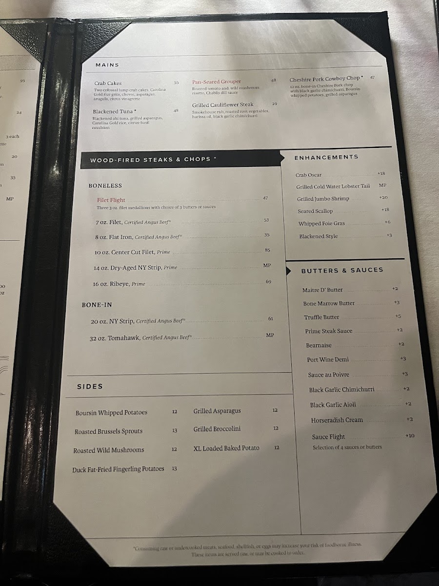 Prime Bistro & Wine Bar gluten-free menu