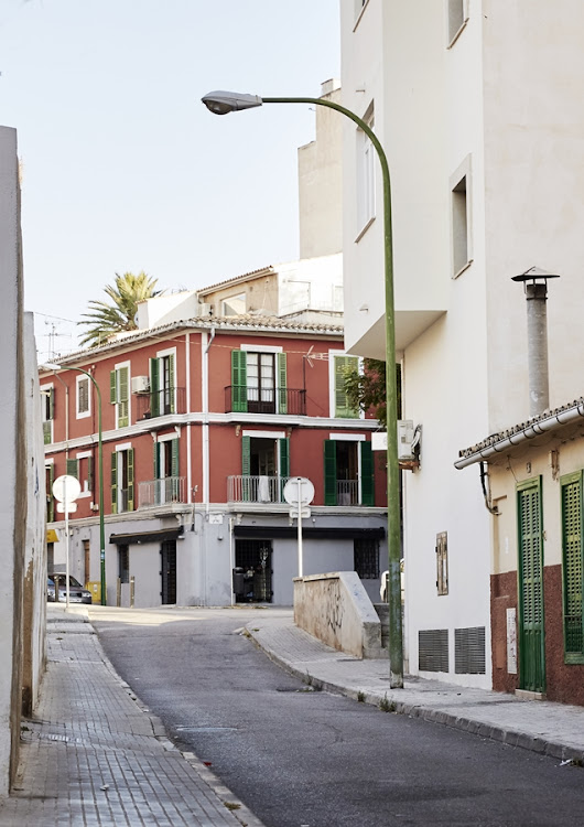 The charming exterior of Tine Kjeldsen's holiday apartment in Santa Catalina, Palma de Mallorca.