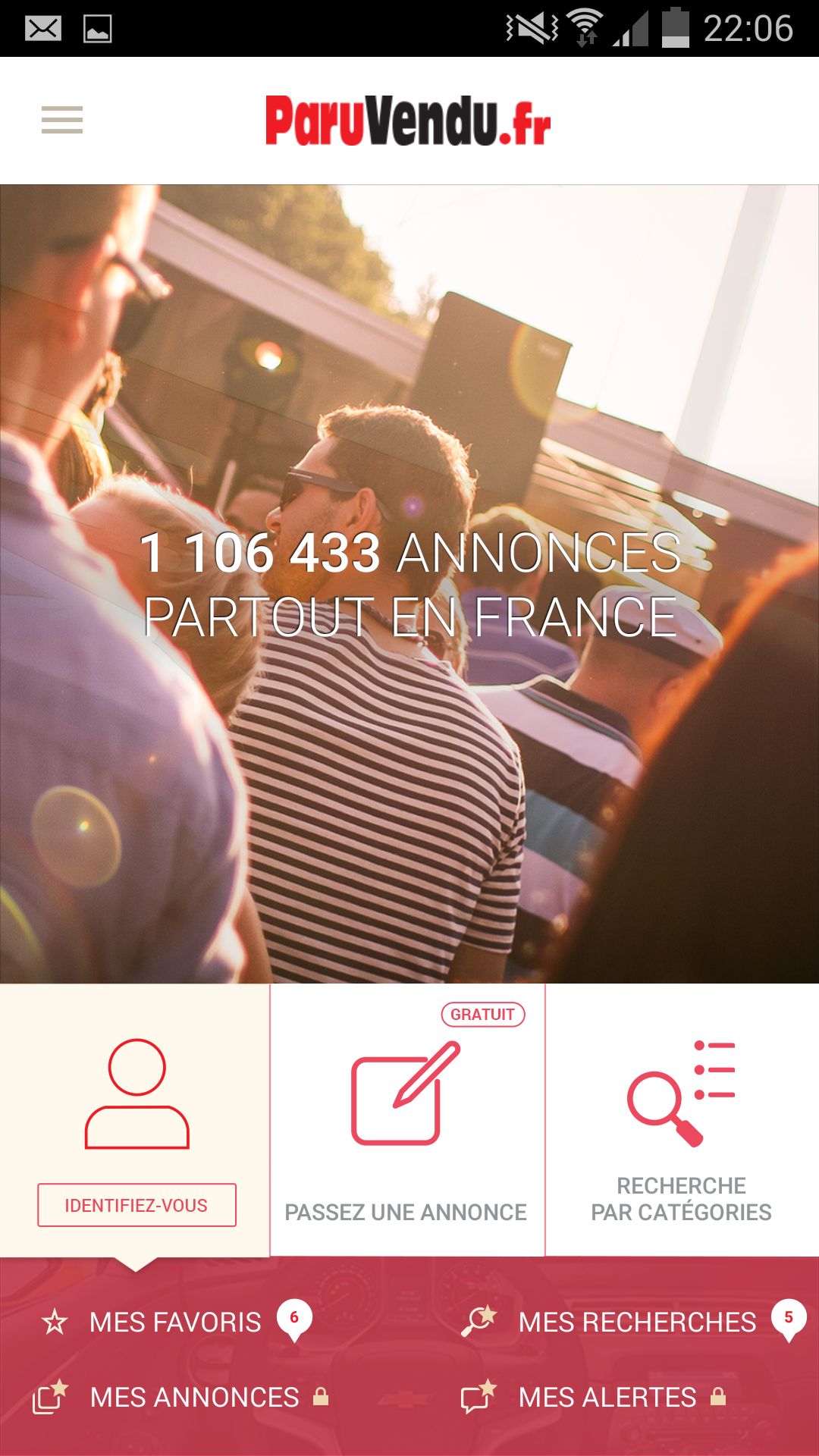 Android application ParuVendu – annonces gratuites screenshort