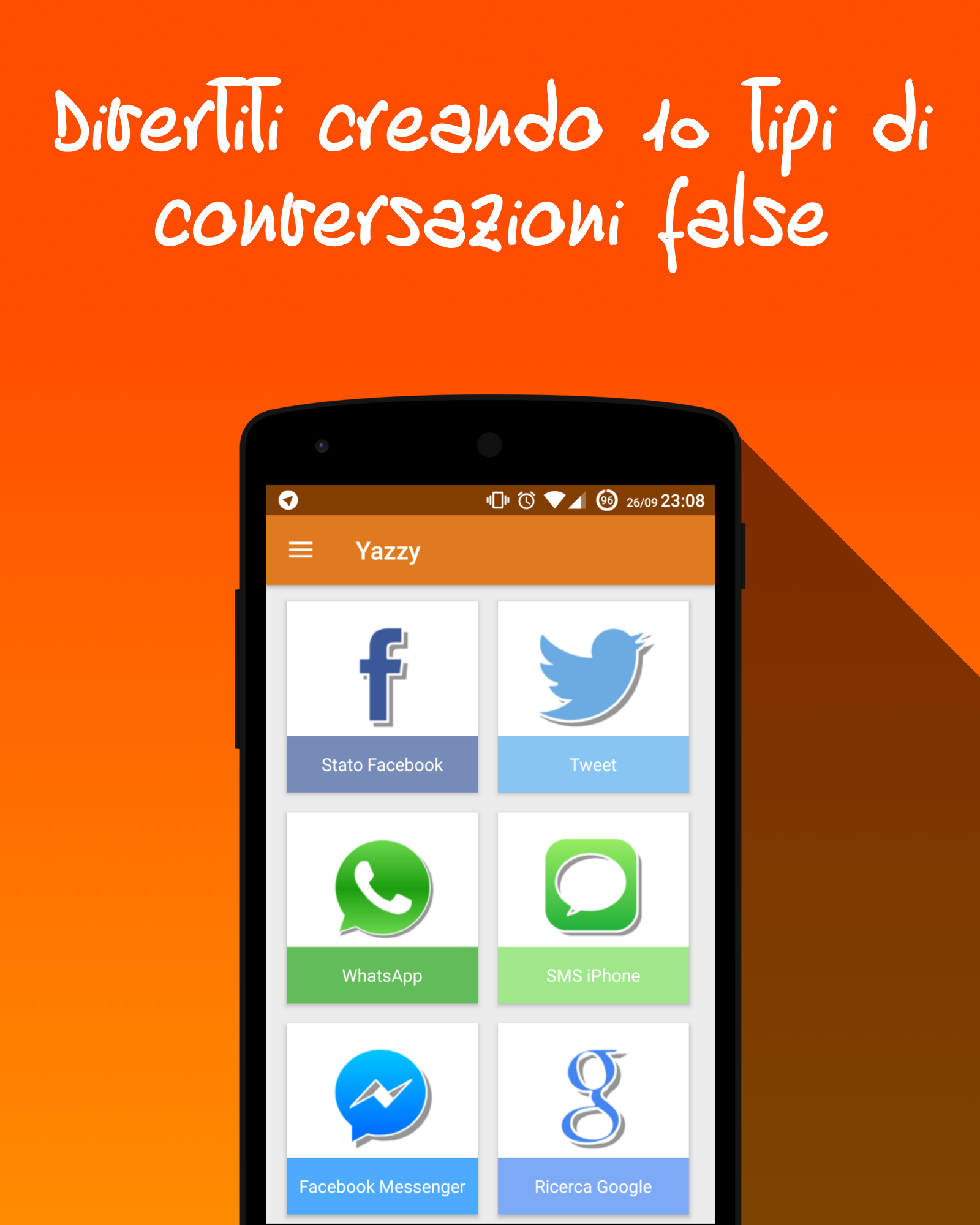 Android application Yazzy (Fake Conversations) screenshort
