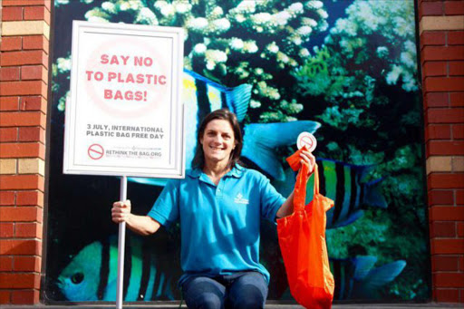 SAY NO: Two Oceans Aquarium environmental activist Hayley McLellan will talk at Merrifield School on Friday about alternatives to single-use plastic shopping bags as part of her Rethink the Bag campaign PICTURE: