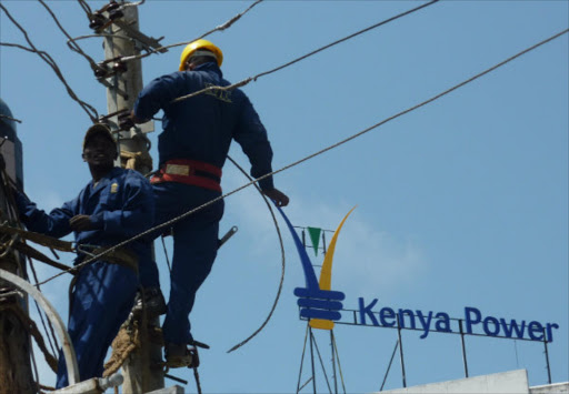 Kenya Power staff at work.
