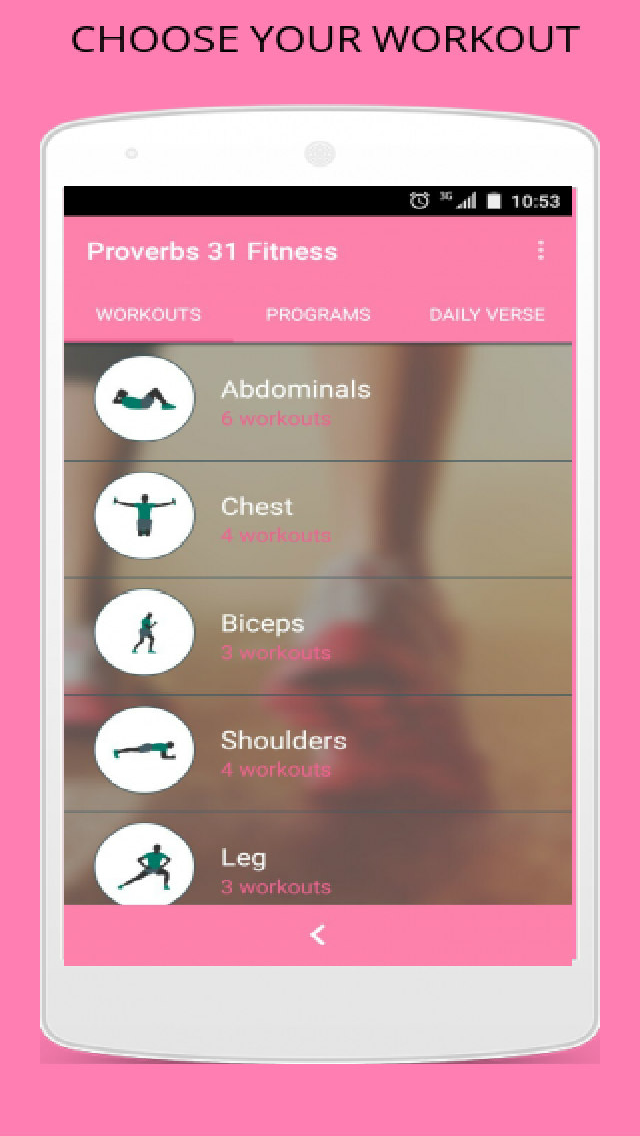 Android application Proverbs 31 Fitness Pro screenshort