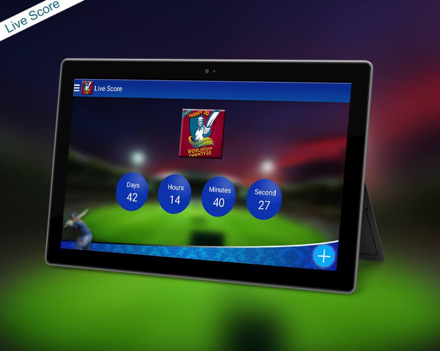 Android application T20 World Cup 2016 screenshort